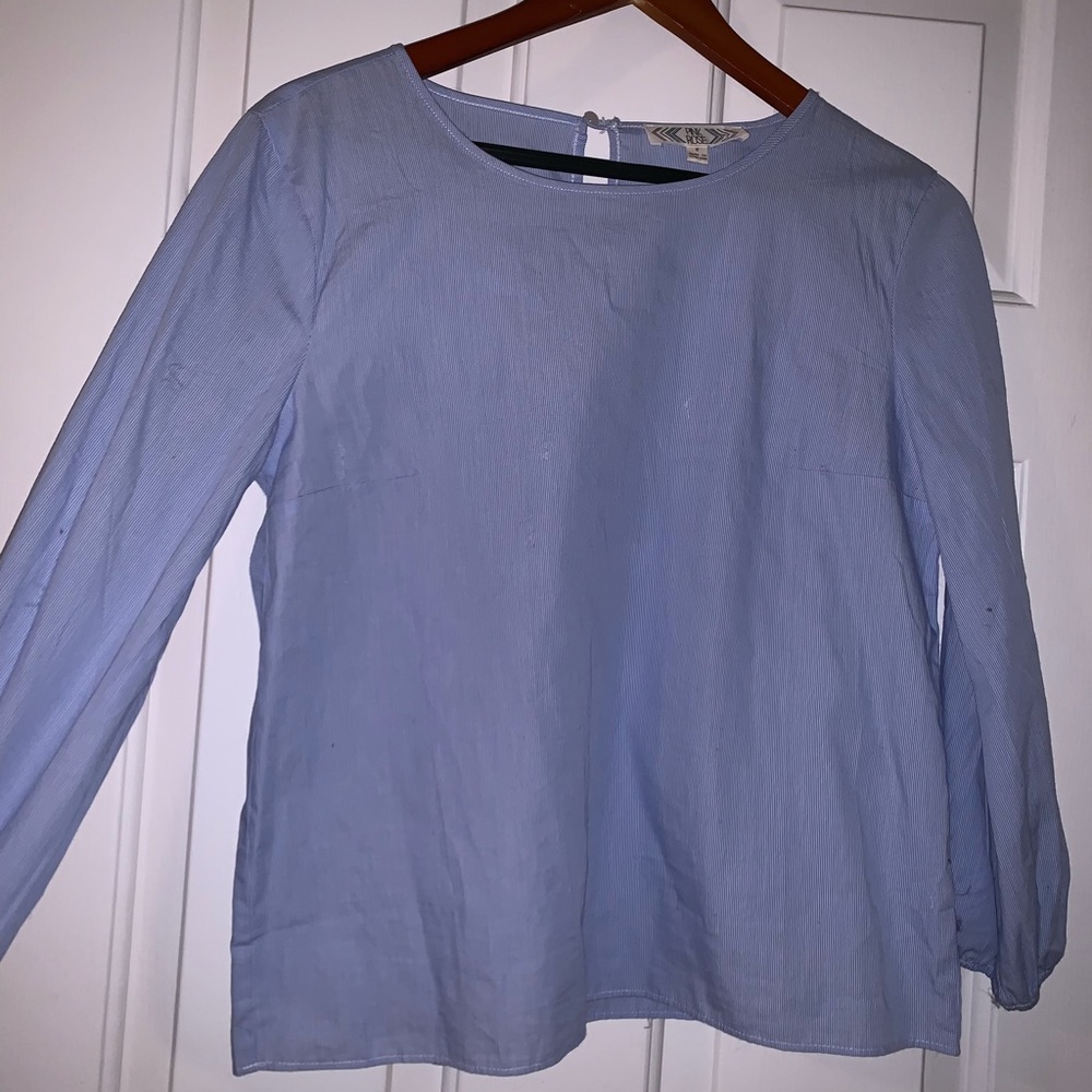 denim colored thin long sleeve